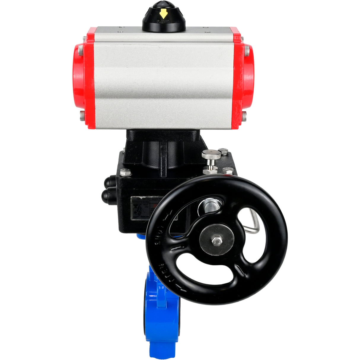 Water Butterfly Valve Elephant al-316l-epdm-elephant-da-hdm, body material - aluminium alloy, disk material - stainless steel AISI 316L, seal - EPDM, pneumatic actuator operated