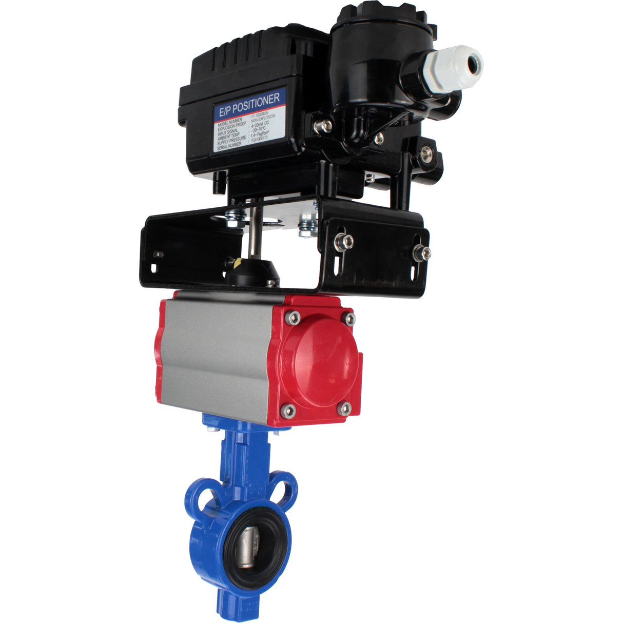 Water Butterfly Valve Elephant al-316l-epdm-elephant-da-yt1000rsn, body material - aluminium alloy, disk material - stainless steel AISI 316L, seal - EPDM, pneumatic actuator operated