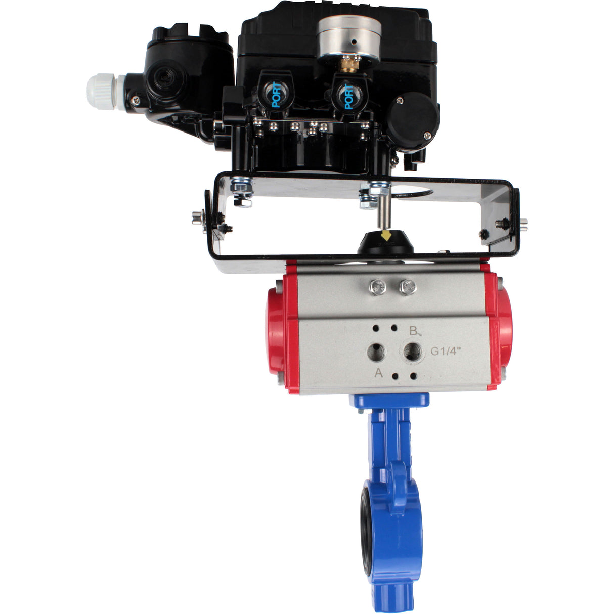 Water Butterfly Valve Elephant al-316l-epdm-elephant-da-yt1000rsi, body material - aluminium alloy, disk material - stainless steel AISI 316L, seal - EPDM, pneumatic actuator operated