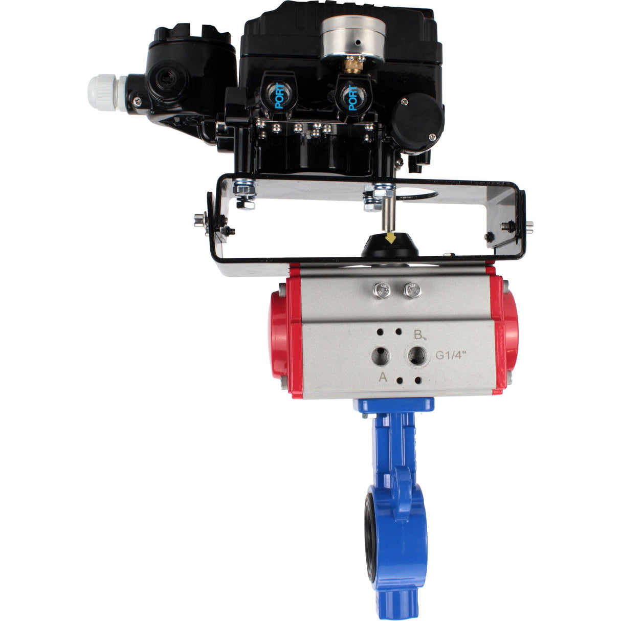 Water Butterfly Valve Elephant al-316l-epdm-elephant-da-yt1000rsn, body material - aluminium alloy, disk material - stainless steel AISI 316L, seal - EPDM, pneumatic actuator operated