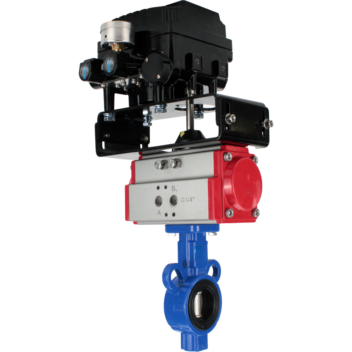 Water Butterfly Valve Elephant al-316l-epdm-elephant-da-yt1000rsi, body material - aluminium alloy, disk material - stainless steel AISI 316L, seal - EPDM, pneumatic actuator operated