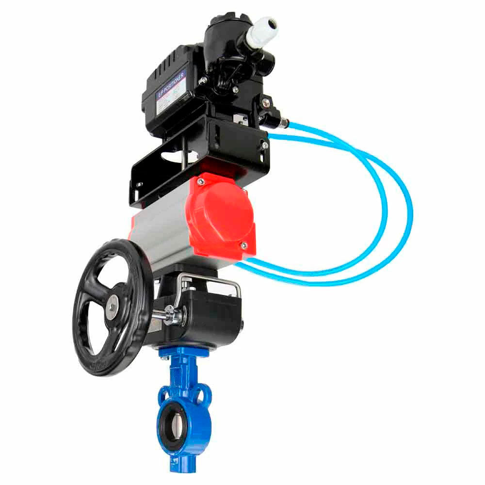 Water Butterfly Valve Elephant al-316l-epdm-elephant-da-yt1000rsn-hdm, body material - aluminium alloy, disk material - stainless steel AISI 316L, seal - EPDM, pneumatic actuator operated
