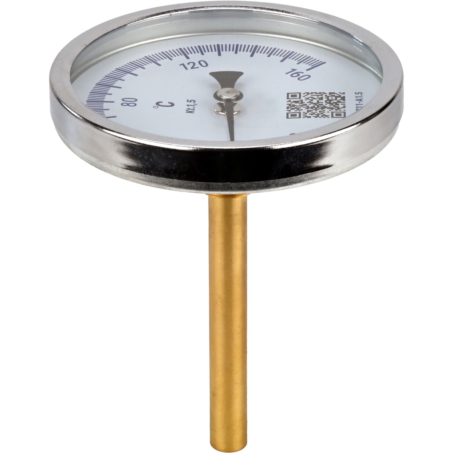 Bimetallic axial thermometers Elephant TB-311-A1.5 PN10-24, stainless steel, length of immersion part 46-200mm, accuracy class - 1.5