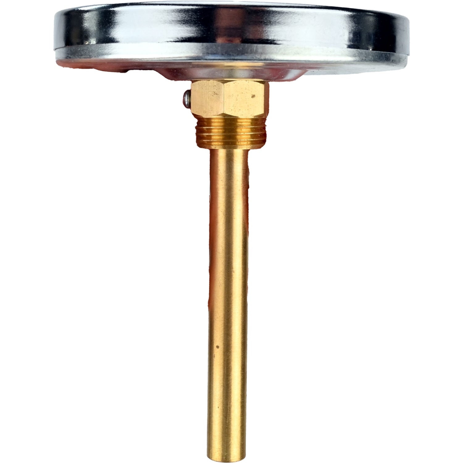 Bimetallic axial thermometers Elephant TB-311-A1.5 PN10-24, stainless steel, length of immersion part 46-200mm, accuracy class - 1.5