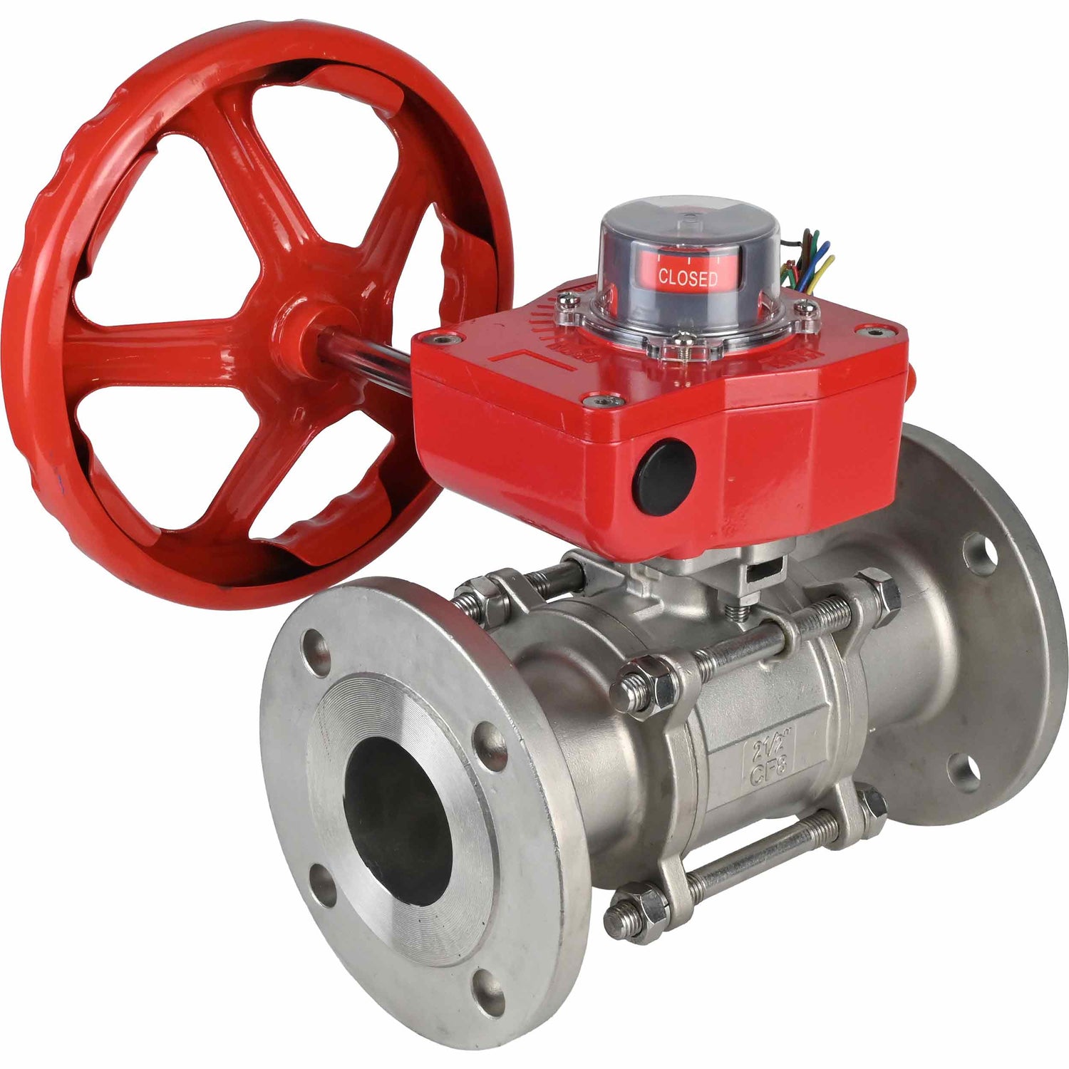 Stainless steel ball valve Elephant ksfpt-316-180-hgbf, body material - stainless steel AISI 316, ball material - stainless steel AISI 316, seal - PTFE, handle operated