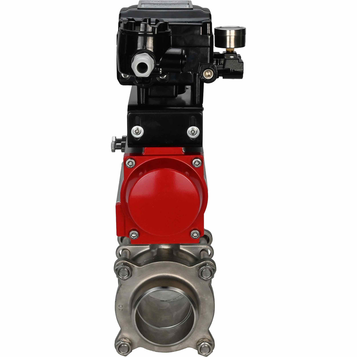 Stainless steel ball valve Elephant kshpp-316200-sa-yt1000rsn, body material - stainless steel AISI 316, ball material - stainless steel AISI 316, seal - PTFE, pneumatic actuator operated