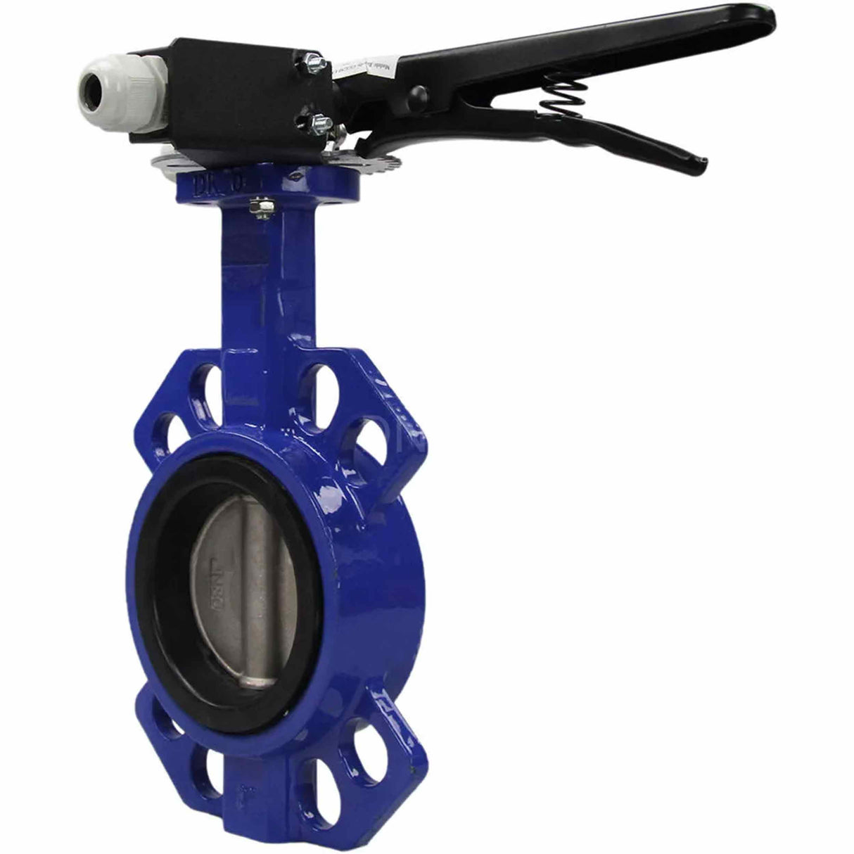 Water Butterfly Valve Elephant WCB-316L-VITON body material - Carbon steel WCB, disk material - Stainless steel aisi 316l, seal - Viton with handle, two limit switches LS-103 250V and a bracket for mounting limit switches