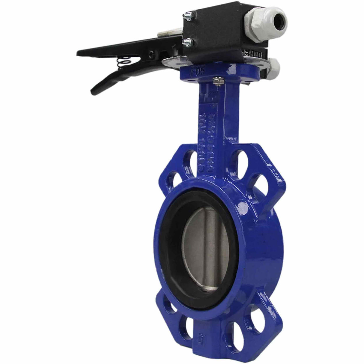 Water Butterfly Valve Elephant WCB-316L-EPDM body material - Carbon steel WCB, disk material - Stainless steel aisi 316l, seal - EPDM with handle, two limit switches LS-103 250V and a bracket for mounting limit switches