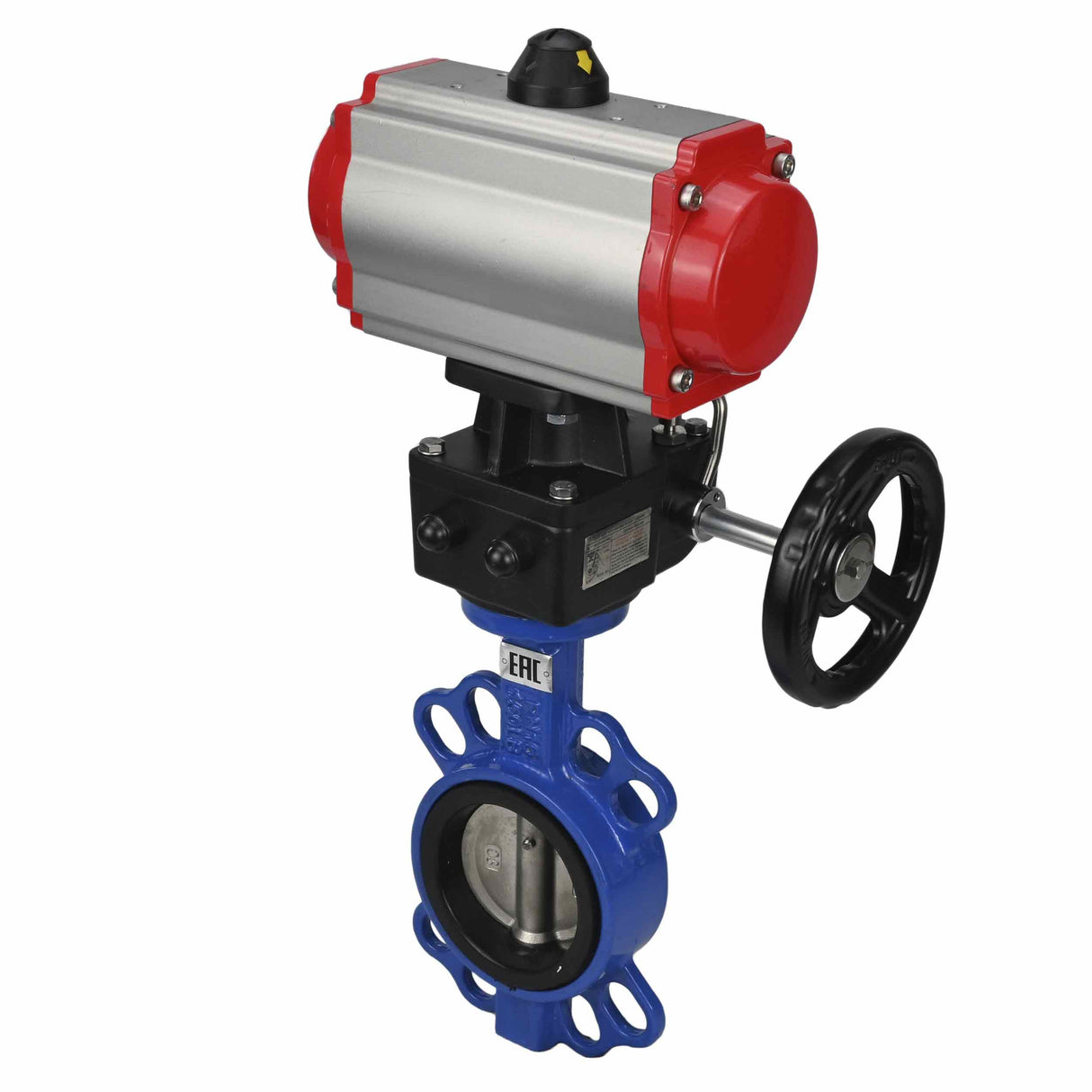 Water Butterfly Valve Elephant st-316l-viton-da-4m310-110/220v-hdm, body material - carbon steel WCB, disk material - stainless steel AISI 316L, seal - VITON, pneumatic actuator operated