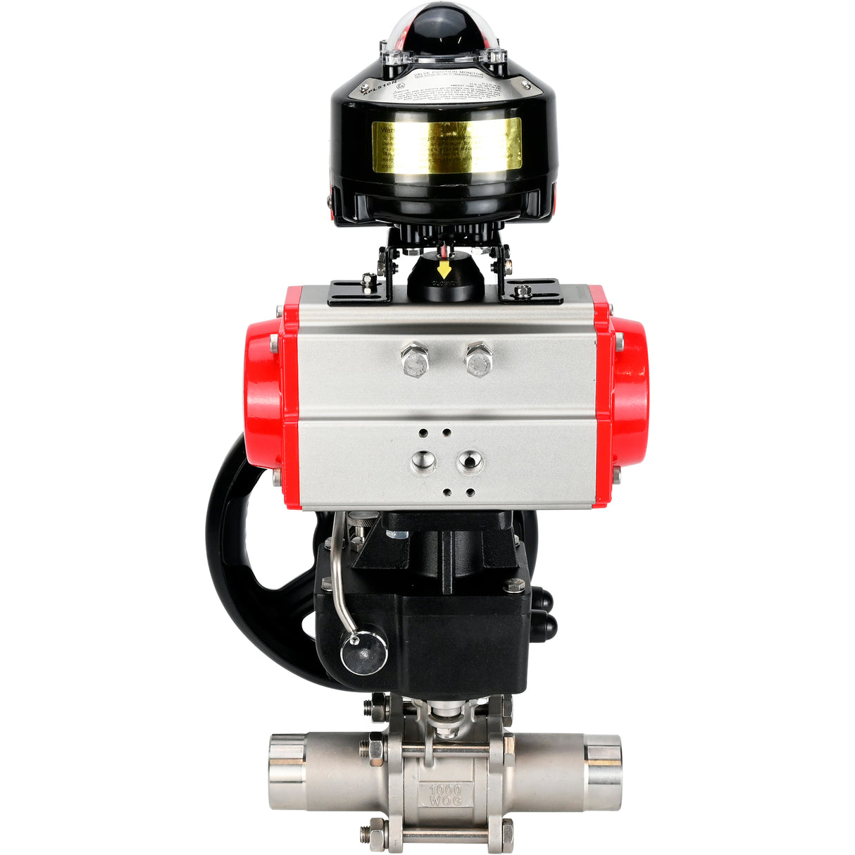 Ball valves Elephant BV3131P(3pc)-FP-W-ISO-H LONG DN50-150 full bore, body - stainless steel 304, welded, with Elephant PA-DA pneumatic actuator, Elephant MON gearbox and APL- limit switch block 510N EX