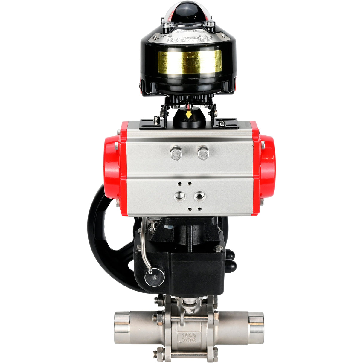 Ball valves Elephant BV3232P(3pc)-FP-W-ISO-H LONG DN50-150 full bore, body - stainless steel 316, welded, with Elephant PA-DA pneumatic actuator, Elephant MON gearbox and APL- limit switch block 510N EX