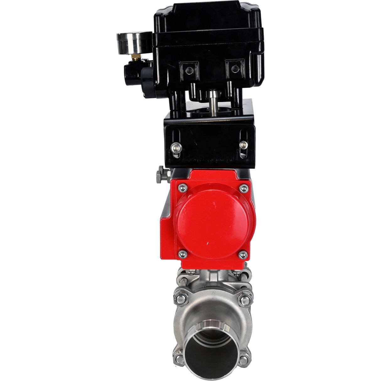 Ball valves Elephant BV3131P(3pc)-FP-W-ISO-H LONG DN10-150 full bore, body - stainless steel 304, welded, with pneumatic actuator Elephant PA-SA and pneumatic positioner YT-1000RSN