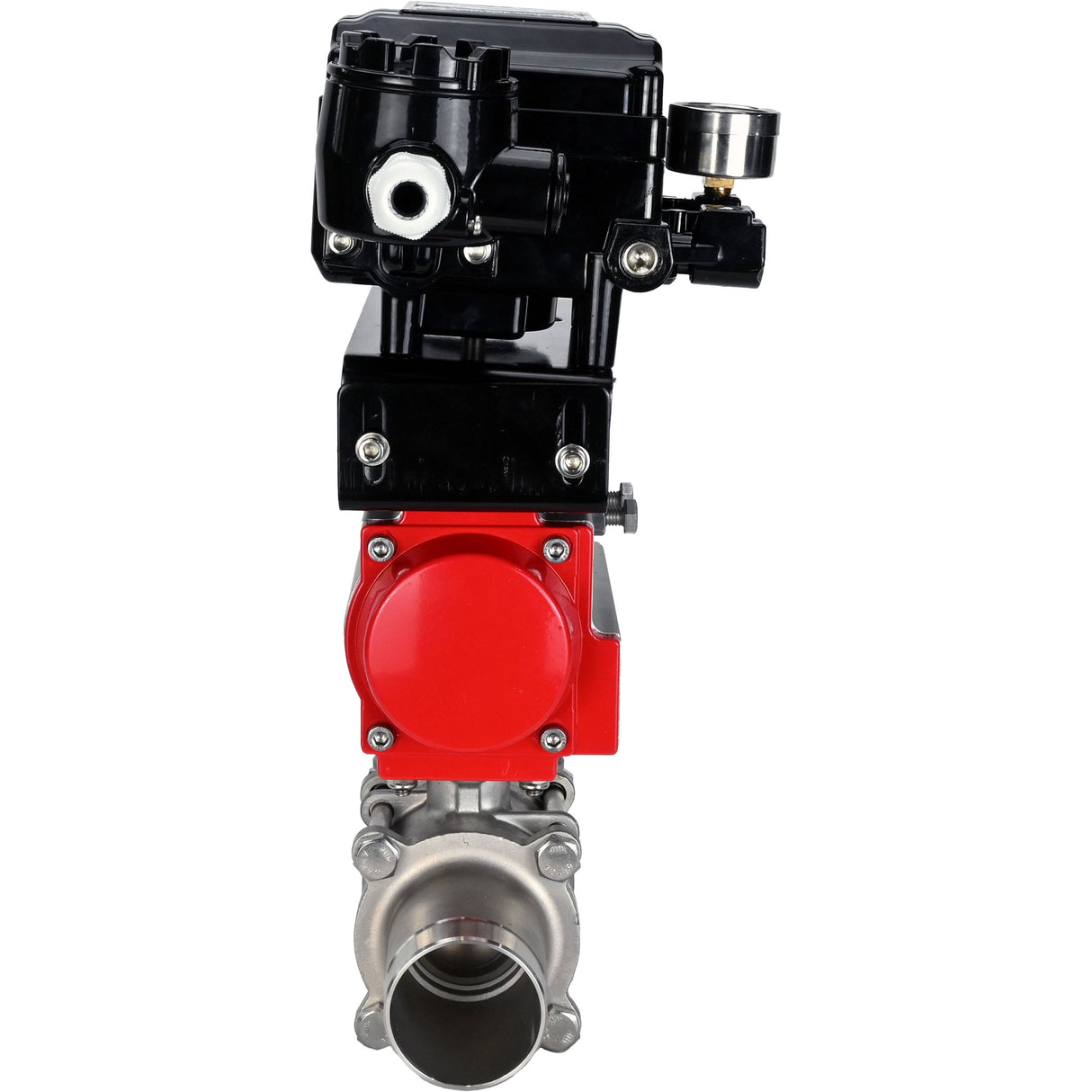 Ball valves Elephant BV3131P(3pc)-FP-W-ISO-H LONG DN10-150 full bore, body - stainless steel 304, welded, with pneumatic actuator Elephant PA-SA and pneumatic positioner YT-1000RSN