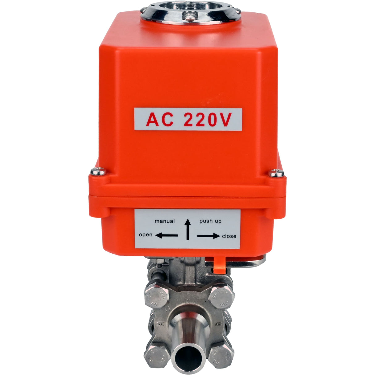 Ball valves Elephant BV3131P(3pc)-FP-W-ISO-H LONG full bore, body - stainless steel 304, welded, with 1/4-turn electric drive Elephant QT-N-EM-O1-220VAC-U1 MINI 220V