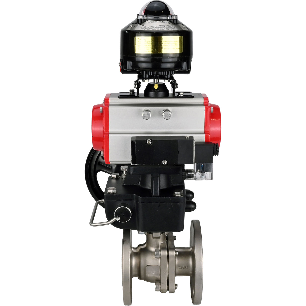Ball valves Elephant BV3232P(2pc)-FP-F-ISO-H DN15-250 flanged, full bore, two-piece, stainless steel body. steel SS316, seal - PTFE, with pneumatic drive Elephant PA-DA 052-210 pneumatic distributor 4M310-08 NAMUR 24V gearbox MON LSU APL-510N-EX