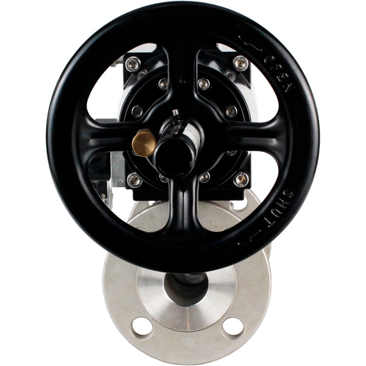 Ball valves Elephant BV3232P(3pc)-FP-F-ISO-H DN65-100 25/40 bar flanged with ISO flange, body - 316 stainless steel, full bore, seal - PTFE, with pneumatic drive PA-DA-105-1, pneumatic distributor 4M310-08 NAMUR 220V