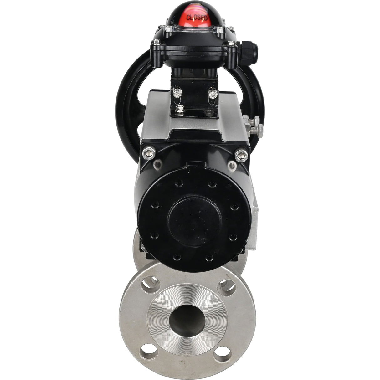 Ball valves Elephant BV3232P(3pc)-FP-F-ISO-H DN65-100 25/40 bar flanged with ISO flange, body - 316 stainless steel, full bore, seal - PTFE, with pneumatic drive PA-DA-105-1, LSU APL-210N