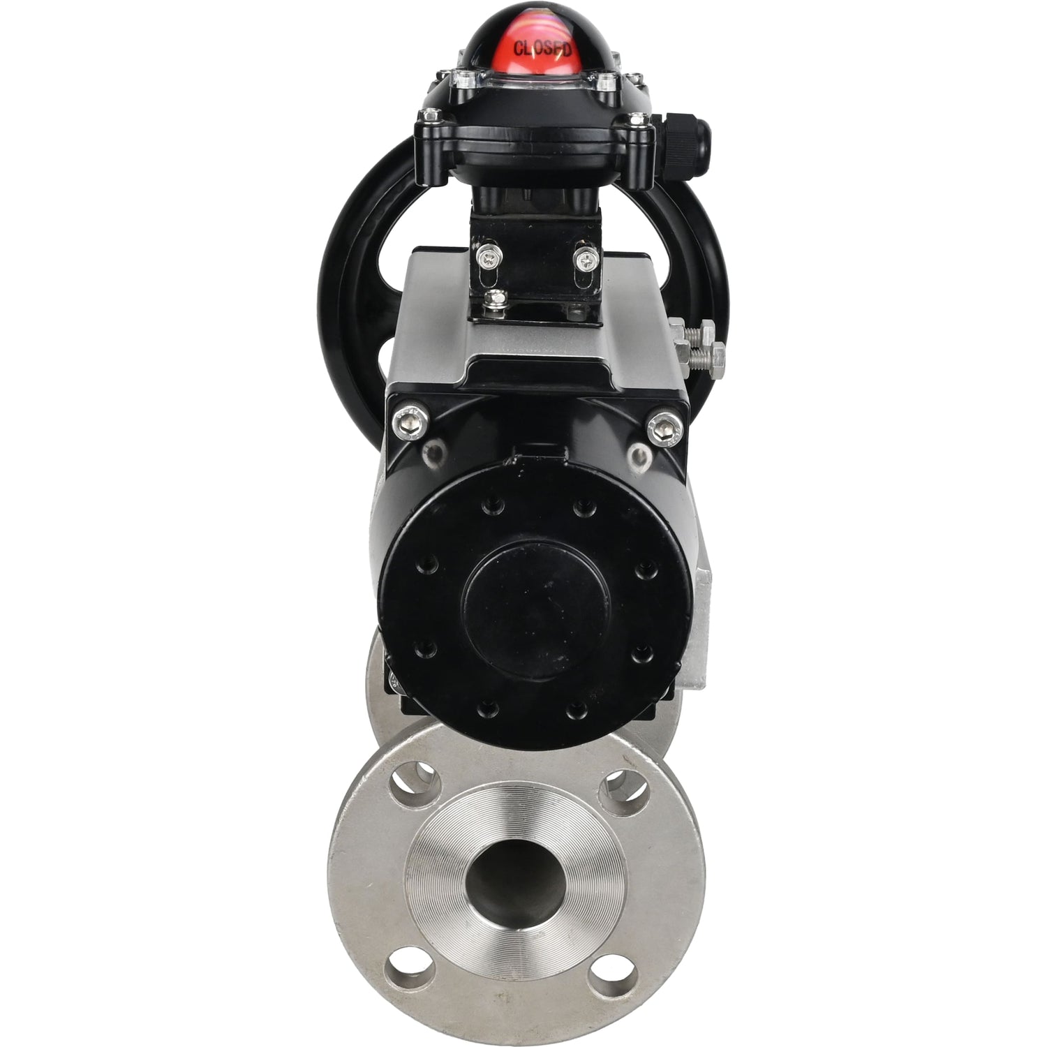 Ball valves Elephant BV3232P(3pc)-FP-F-ISO-H DN65-100 25/40 bar flanged with ISO flange, body - 316 stainless steel, full bore, seal - PTFE, with pneumatic drive PA-DA-105-1, LSU APL-210N