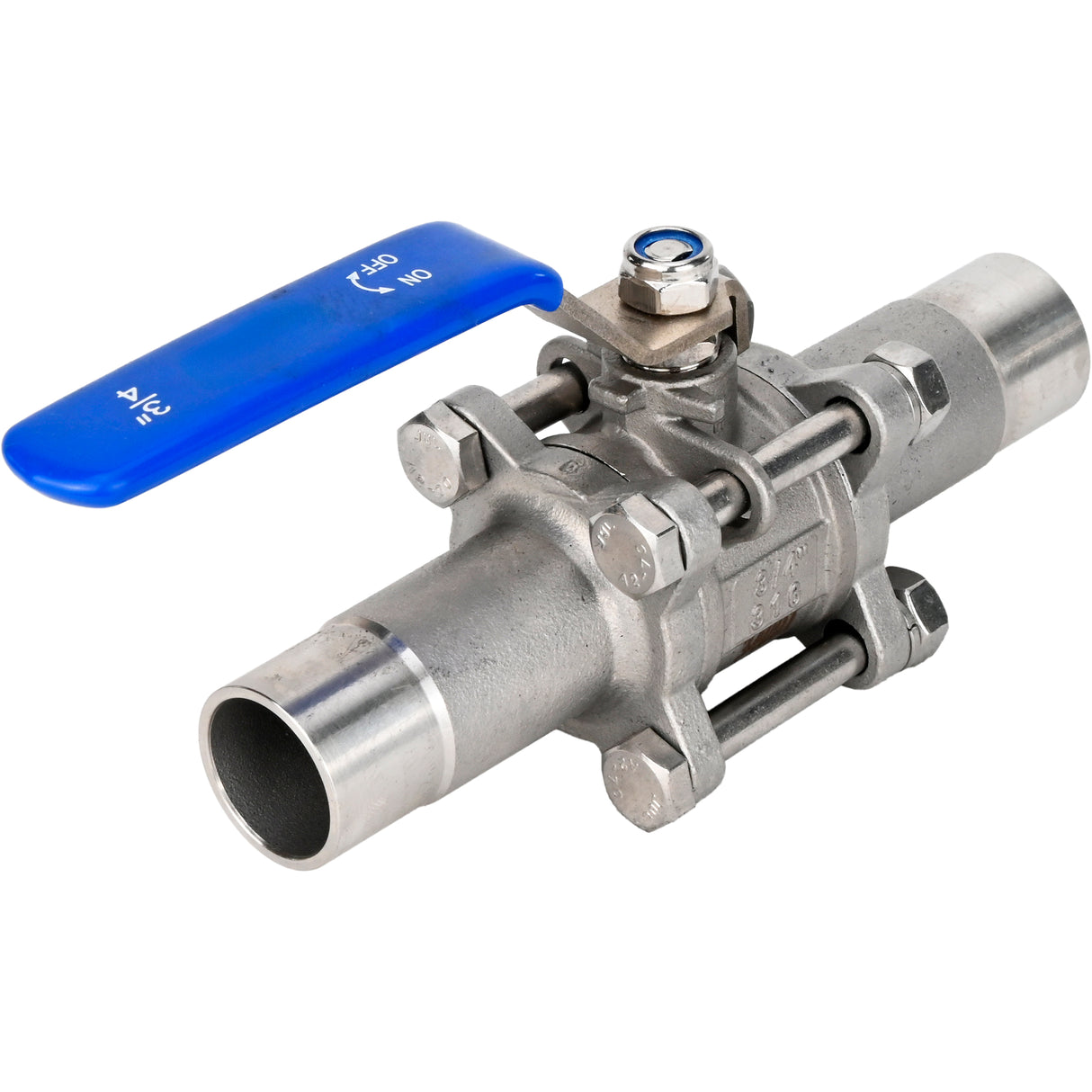 Ball valves Elephant BV3131P(3pc)-FP-W-H stainless steel SS304, full bore, three-piece, seal - PTFE, welded, with handle