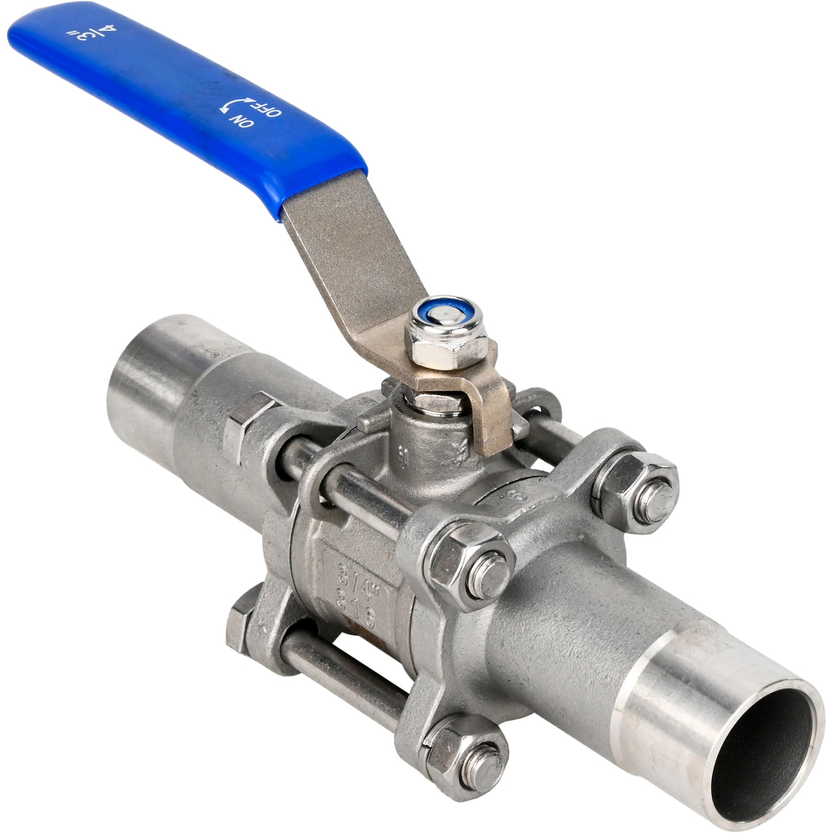 Ball valves Elephant BV3131P(3pc)-FP-W-H stainless steel SS304, full bore, three-piece, seal - PTFE, welded, with handle