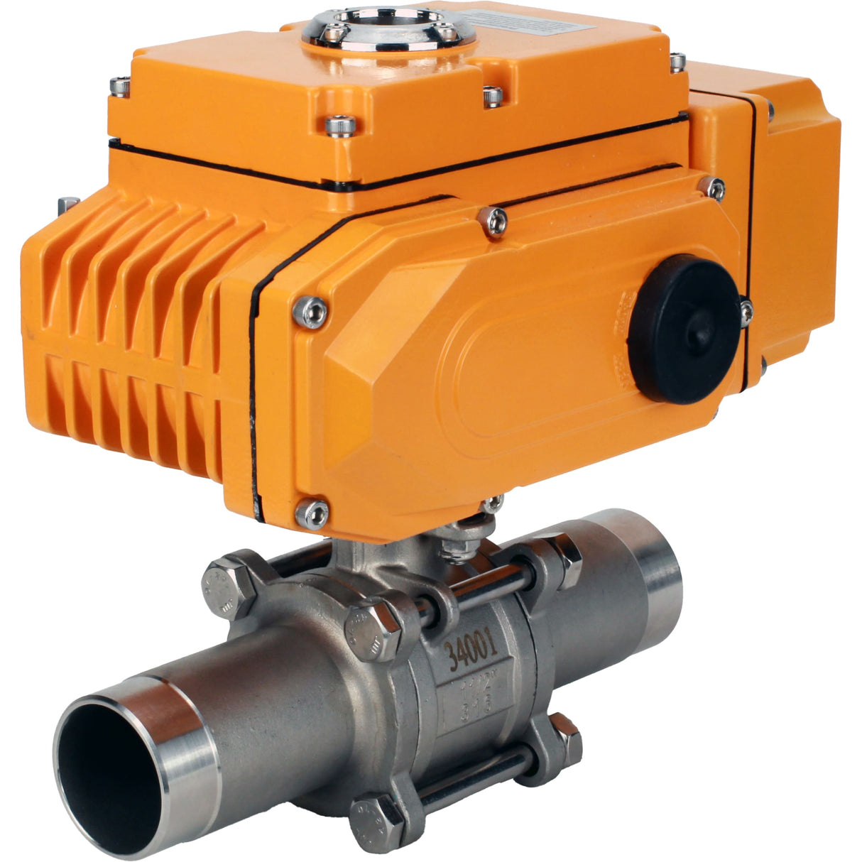 Ball valves Elephant BV3131P(3pc)-FP-W-ISO-H LONG full bore, body - stainless steel 304, welded, with 1/4-turn electric drive Elephant QT-N-EM-A1-220VAC-U1 with feedback sensor and input control signal 4-20 mA