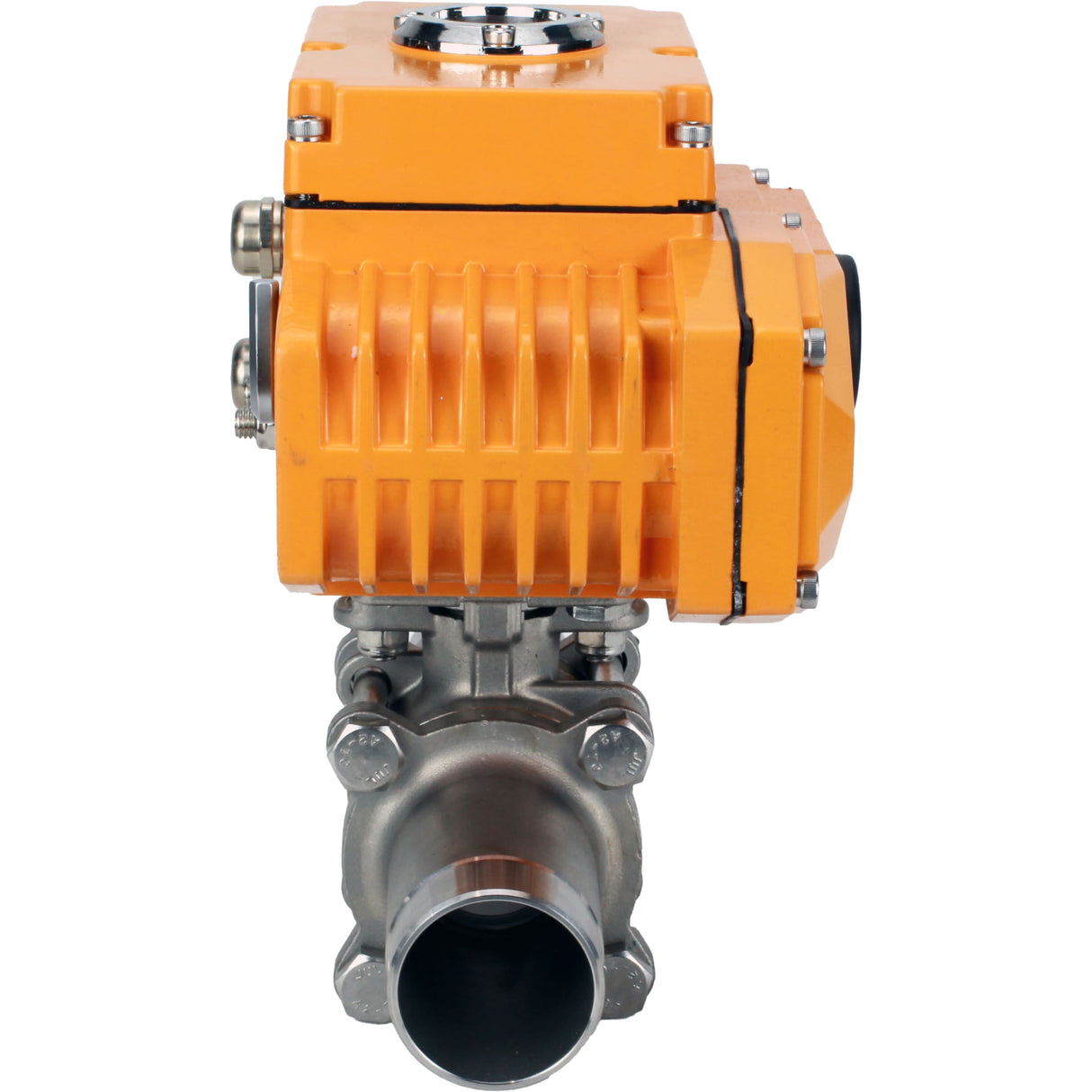 Ball valves Elephant BV3131P(3pc)-FP-W-ISO-H LONG full bore, body - stainless steel 304, welded, with 1/4-turn electric drive Elephant QT-N-EM-A1-220VAC-U1 with feedback sensor and input control signal 4-20 mA