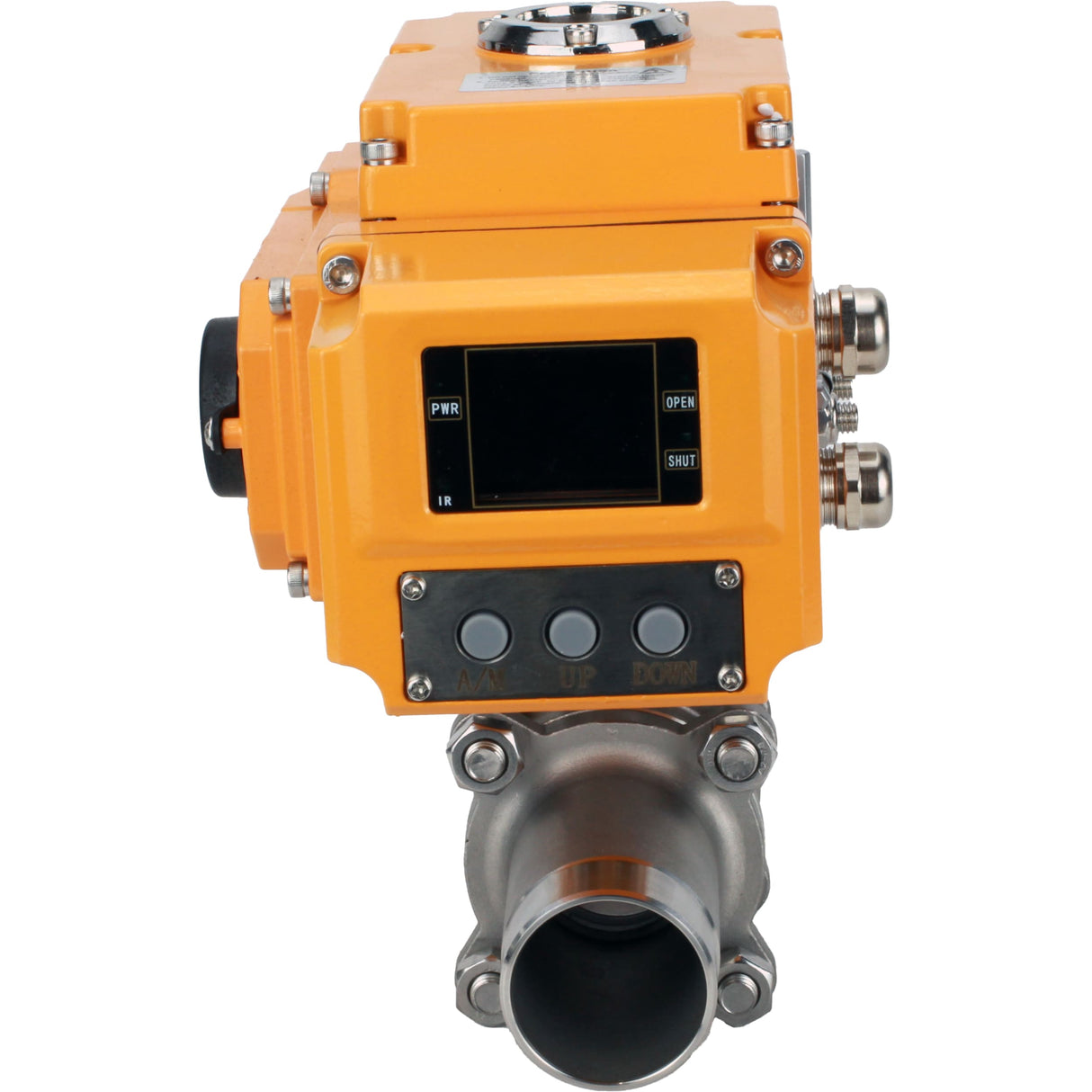 Ball valves Elephant BV3131P(3pc)-FP-W-ISO-H LONG full bore, body - stainless steel 304, welded, with 1/4-turn electric drive Elephant QT-N-EM-A1-220VAC-U1 with feedback sensor and input control signal 4-20 mA