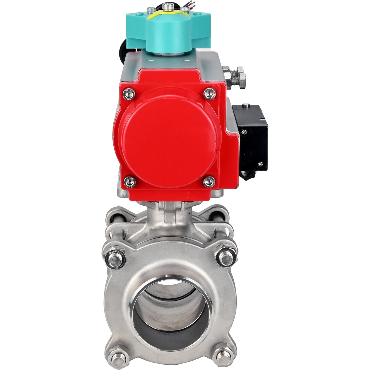 Ball valves Elephant BV3232P(3pc)-FP-W-ISO-H WDVF DN15-32 63 bar full bore, body - 316 stainless steel, seal - PTFE, for welding, with PA-DA pneumatic actuator, pneumatic distributor 4M310-08 NAMUR 220V and ALS200D magnetic switch