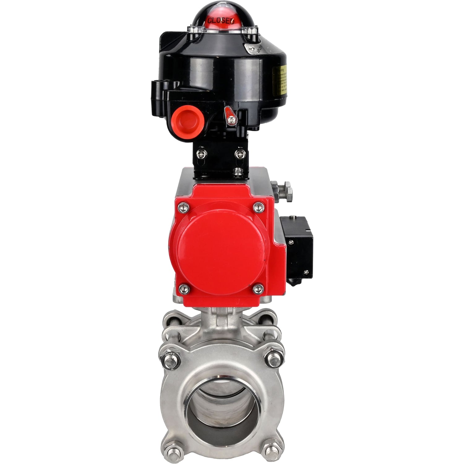 Ball valves Elephant BV3232P(3pc)-FP-W-ISO-H WDVF DN15-32 63 bar full bore, body - 316 stainless steel, seal - PTFE, for welding, with PA-SA pneumatic actuator, pneumatic distributor 4M310-08 NAMUR 24V, LSU APL-510N EX