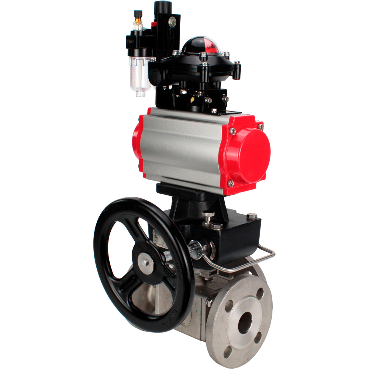 Ball valves Elephant BV3232P(4pc)-FP-3WL-F-ISO-H 16 bar full bore, flanged, body - stainless steel SS316, ISO flange F03/F04-F10/F12, square 9x9-19x19, s Mon/drive PA-DA, mon/distribution 4M310-08 24V, LSU APL-210N, Doubler MON3-700-T38-ISO and ATU A