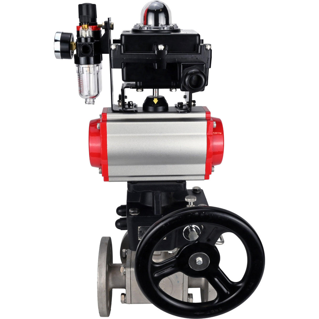 Ball valves Elephant BV3232P(4pc)-FP-3WL-F-ISO-H 16 bar full bore, flanged, body - stainless steel SS316, ISO flange F03/F04-F10/F12, square 9x9-19x19, s mon/drive PA-DA, mon/distribution 4M310-08 24V, LSU APL-410N EX, backup MON3-700-T38-ISO and ATU A