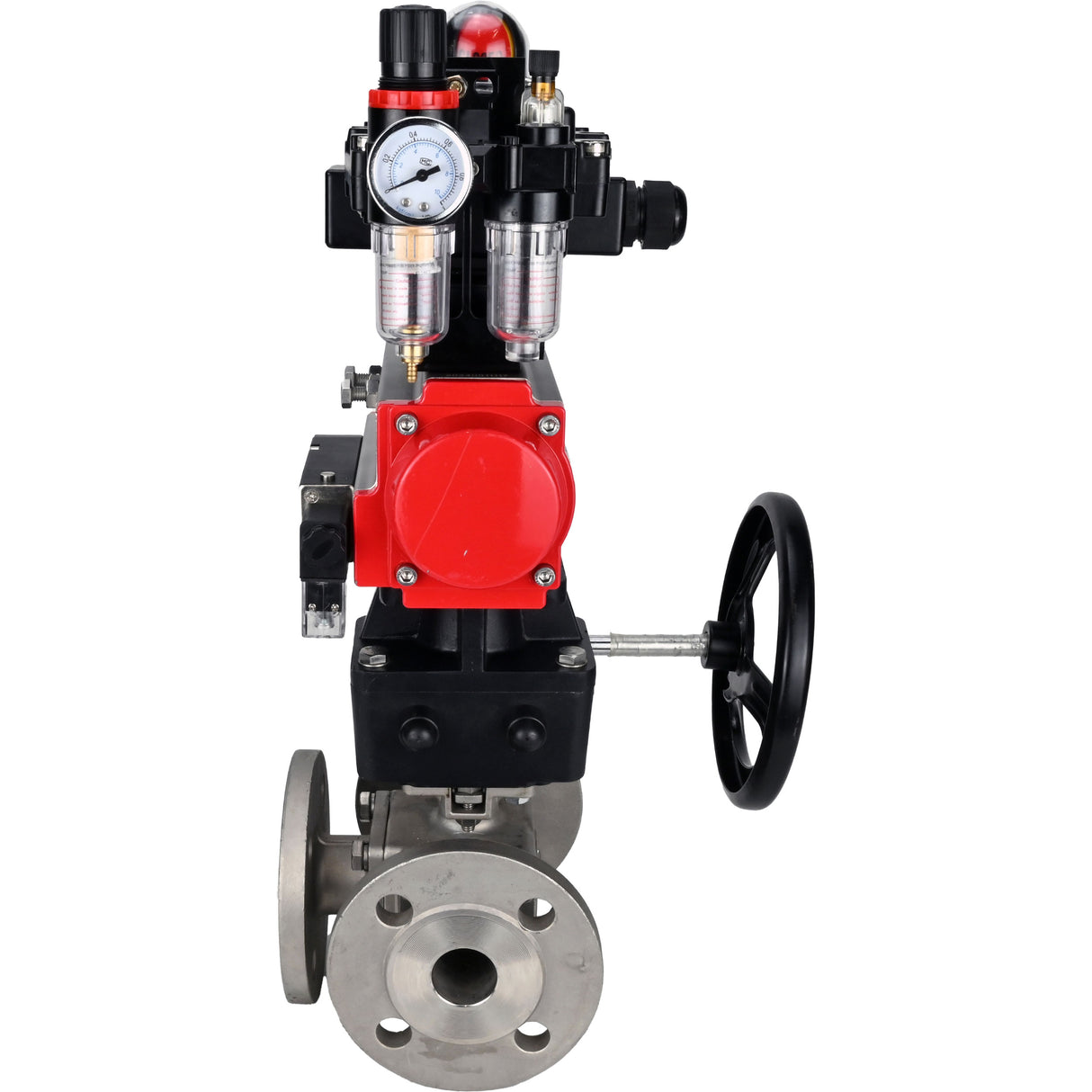 Ball valves Elephant BV3232P(4pc)-FP-3WL-F-ISO-H 16 bar full bore, flanged, body - stainless steel SS316, ISO flange F03/F04-F10/F12, square 9x9-19x19, s mon/drive PA-DA, mon/distribution 4M310-08 24V, LSU APL-410N EX, backup MON3-700-T38-ISO and ATU A