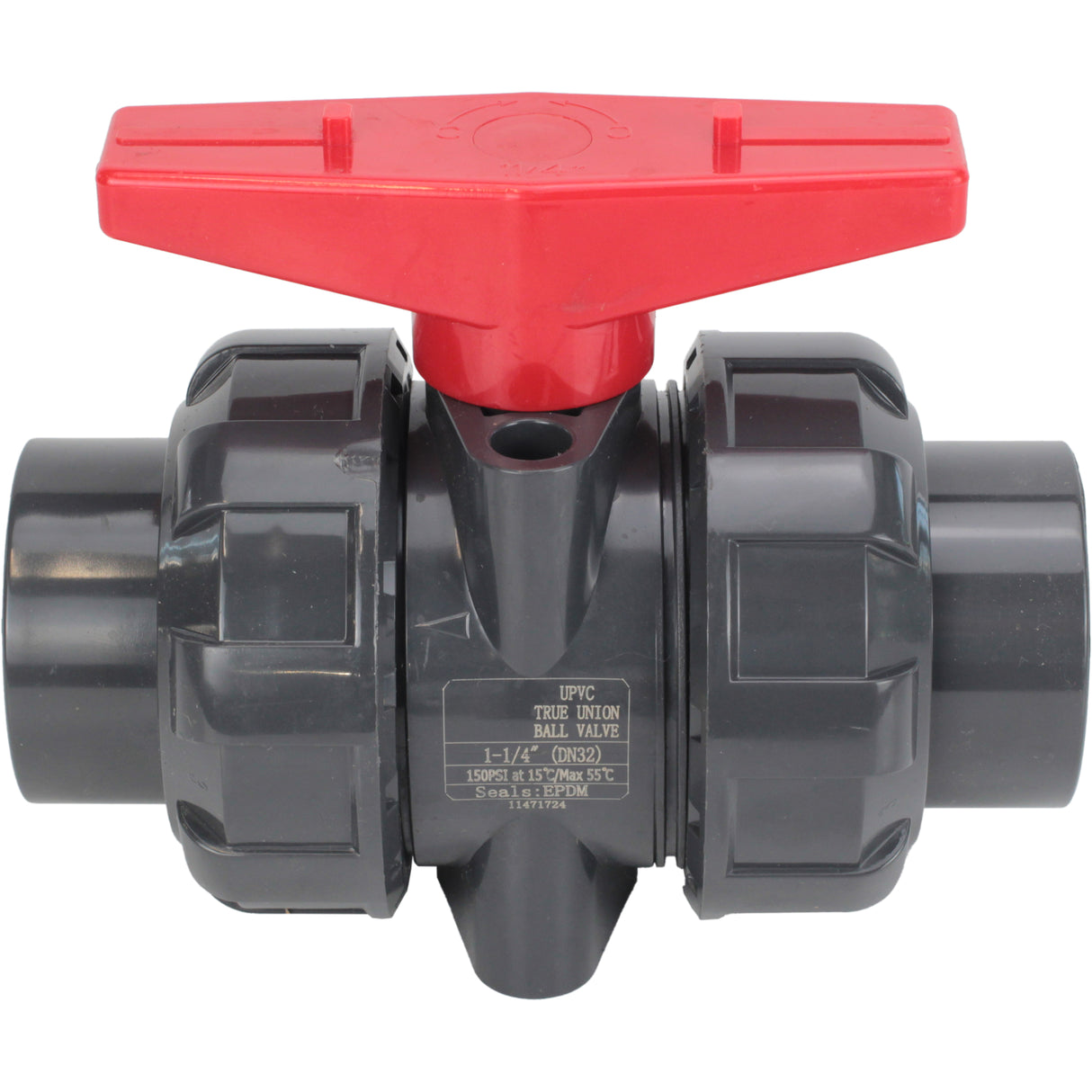 Ball valves Elephant BV4242E-FP-GRM-H, body material - UPVC, ball material - UPVC, seal - EPDM, with handle
