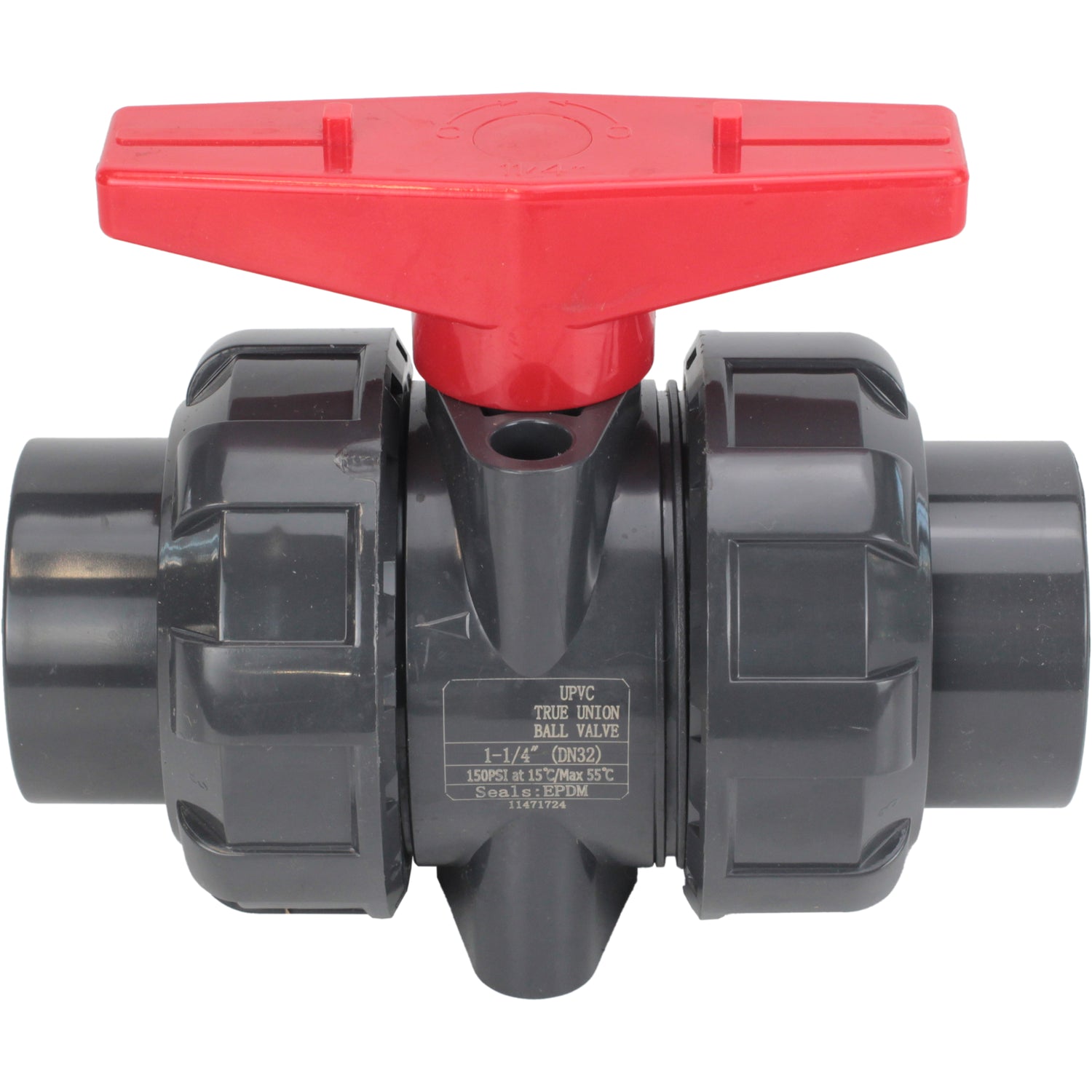 Ball valves Elephant BV4242E-FP-GRM-H, body material - UPVC, ball material - UPVC, seal - EPDM, with handle
