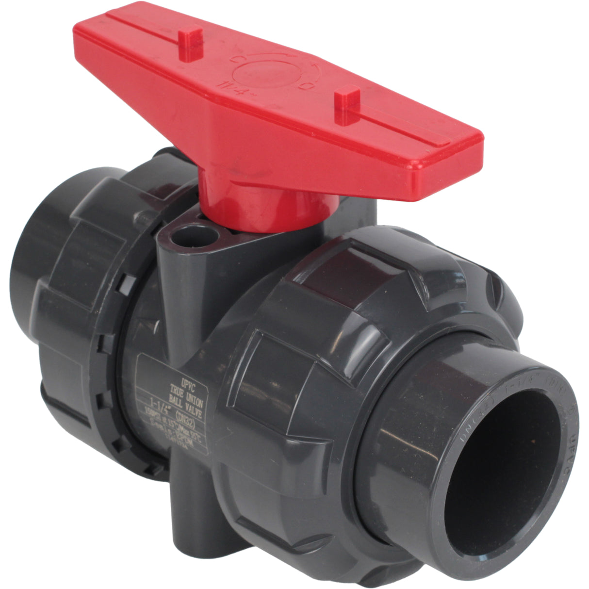 Ball valves Elephant BV4242E-FP-GRM-H, body material - UPVC, ball material - UPVC, seal - EPDM, with handle