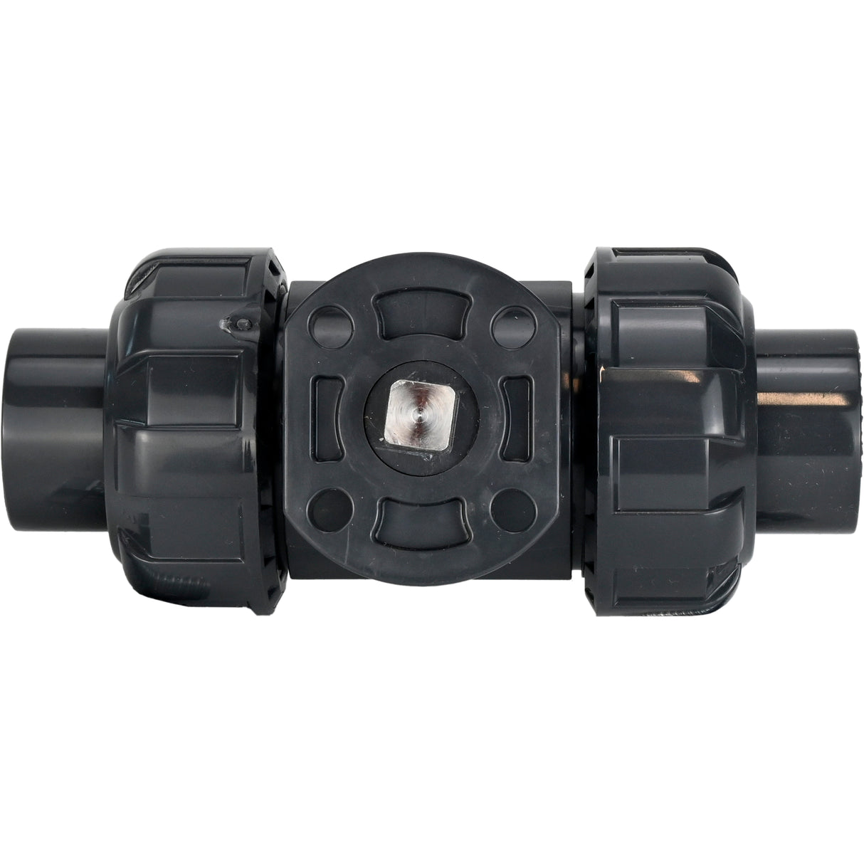 Ball valves Elephant BV4242E-FP-GRM-ISO, body material - UPVC, ball material - UPVC, seal - EPDM, with ISO flange and bare square stem