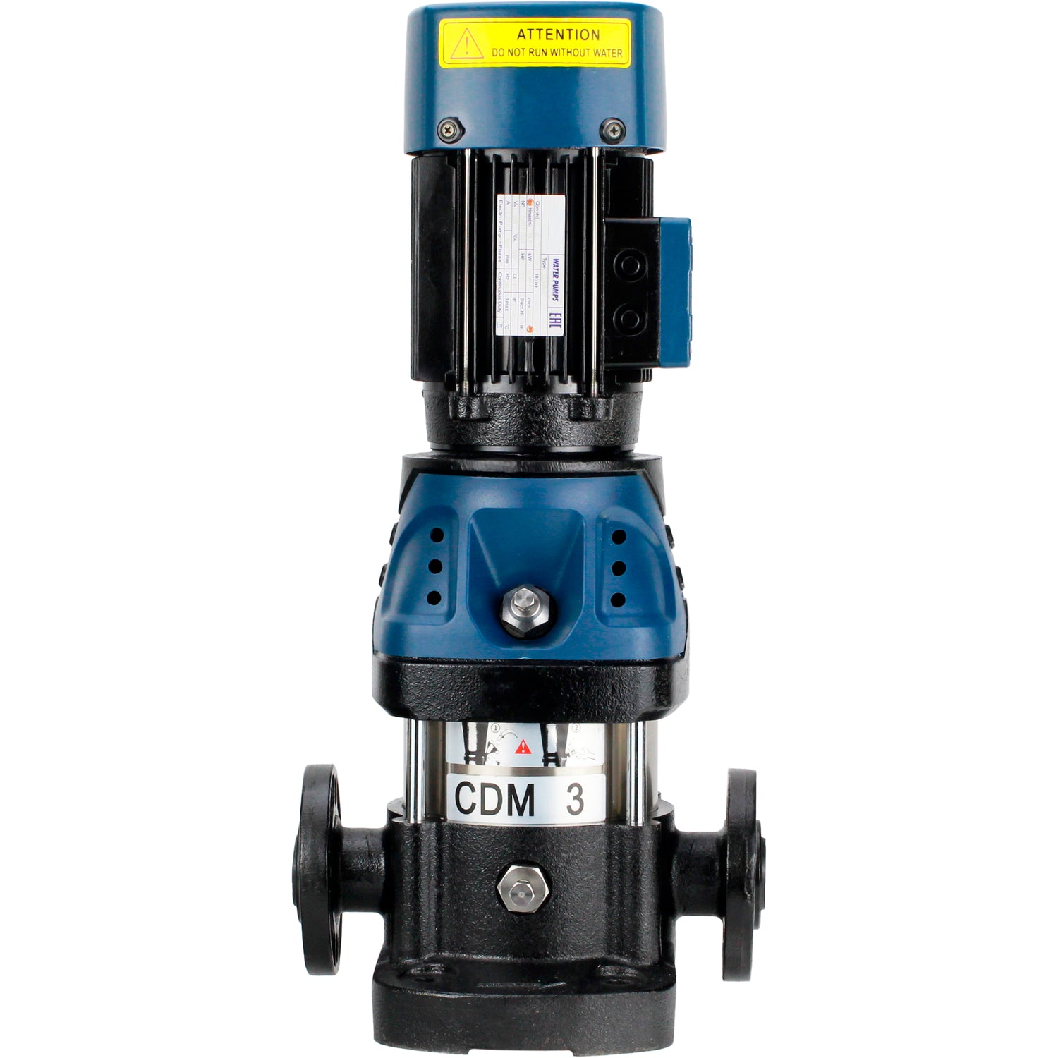 Multi-stage inline pumps Elephant CDM/0FC surface, vertical, cast iron housing, power - 0.37-4 kW, head - 23-68 m, capacity - 50-250 l/min, 380 V