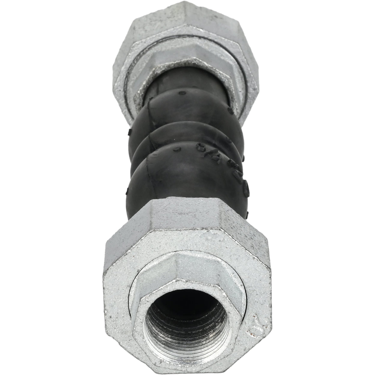 Rubber expansion joints Elephant CR-N17-T PN16, rubber insert (body) - NBR, connection type - threaded, threaded element material - galvanized cast iron