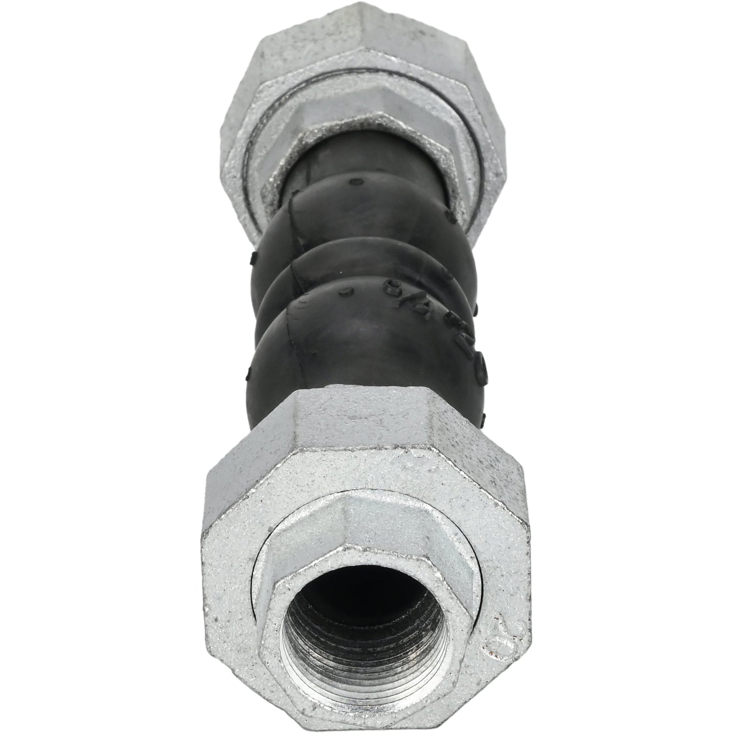 Rubber expansion joints Elephant CR-N17-T PN16, rubber insert (body) - NBR, connection type - threaded, threaded element material - galvanized cast iron