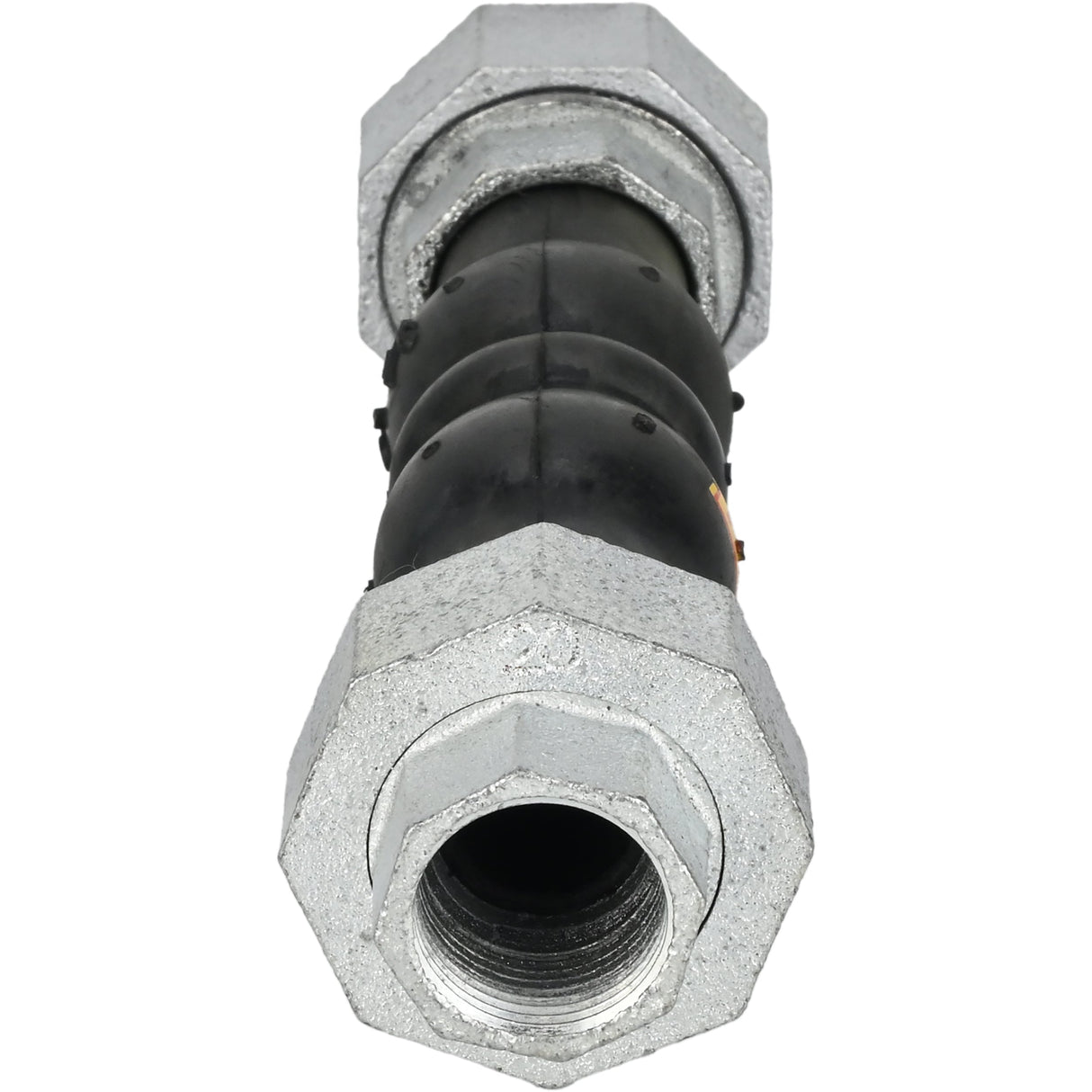 Rubber expansion joints Elephant CR-N17-T PN16, rubber insert (body) - NBR, connection type - threaded, threaded element material - galvanized cast iron