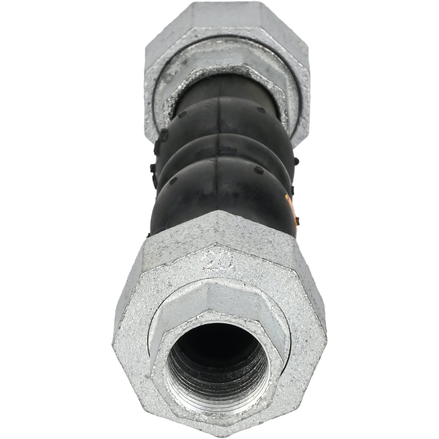 Rubber expansion joints Elephant CR-N17-T PN16, rubber insert (body) - NBR, connection type - threaded, threaded element material - galvanized cast iron