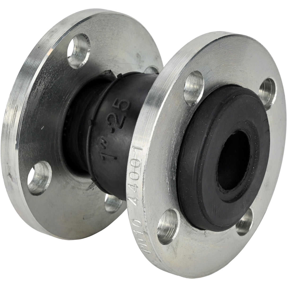 Rubber compensator Elephant CR-E25-F PN16, rubber insert (body) - EPDM, connection type - flanged, flange material - galvanized carbon steel