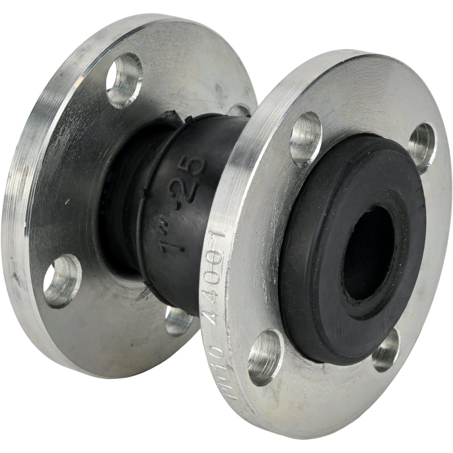 Rubber compensator Elephant CR-E25-F PN16, rubber insert (body) - EPDM, connection type - flanged, flange material - galvanized carbon steel