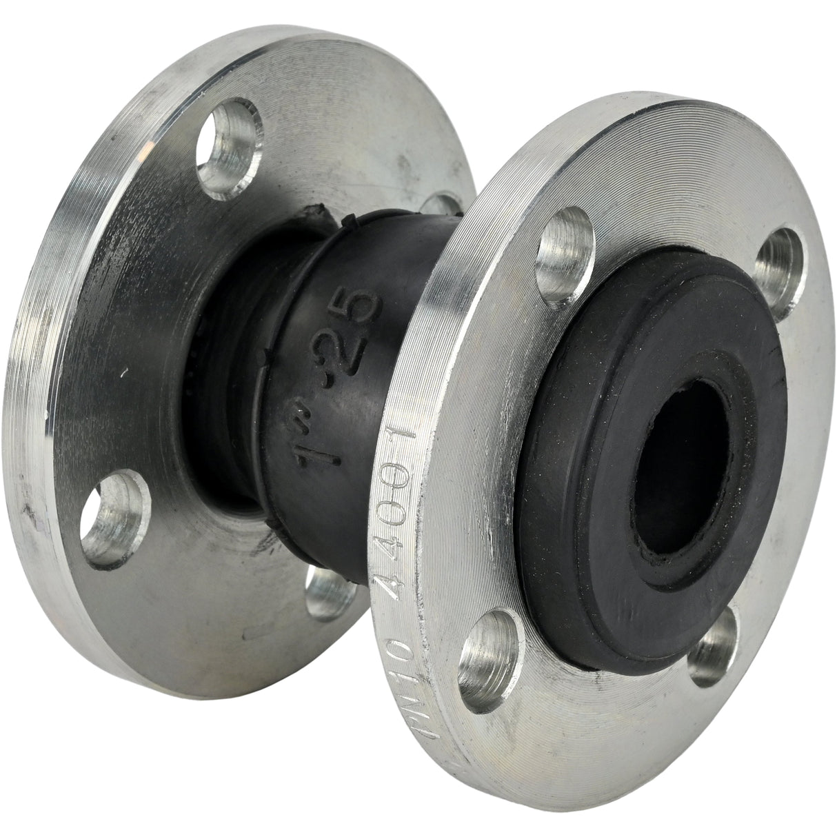 Rubber compensator Elephant CR-E25-F PN10, rubber insert (body) - EPDM, connection type - flanged, flange material - galvanized carbon steel