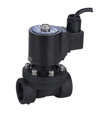 Two way normally closed direct acting electric solenoid valve Elephant DHDF11-P normally closed F 110/220V, body material - Nylon 66, seal - NBR