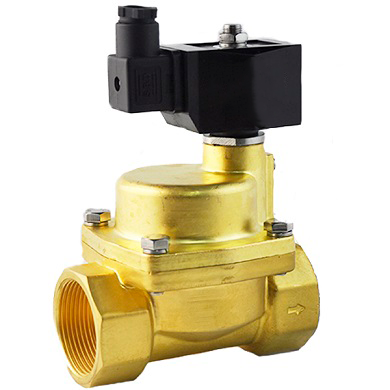 Two way normally closed indirect acting electric solenoid valve Elephant DHP11 normally closed PTFE G YS 24V, body material - brass, seal - PTFE