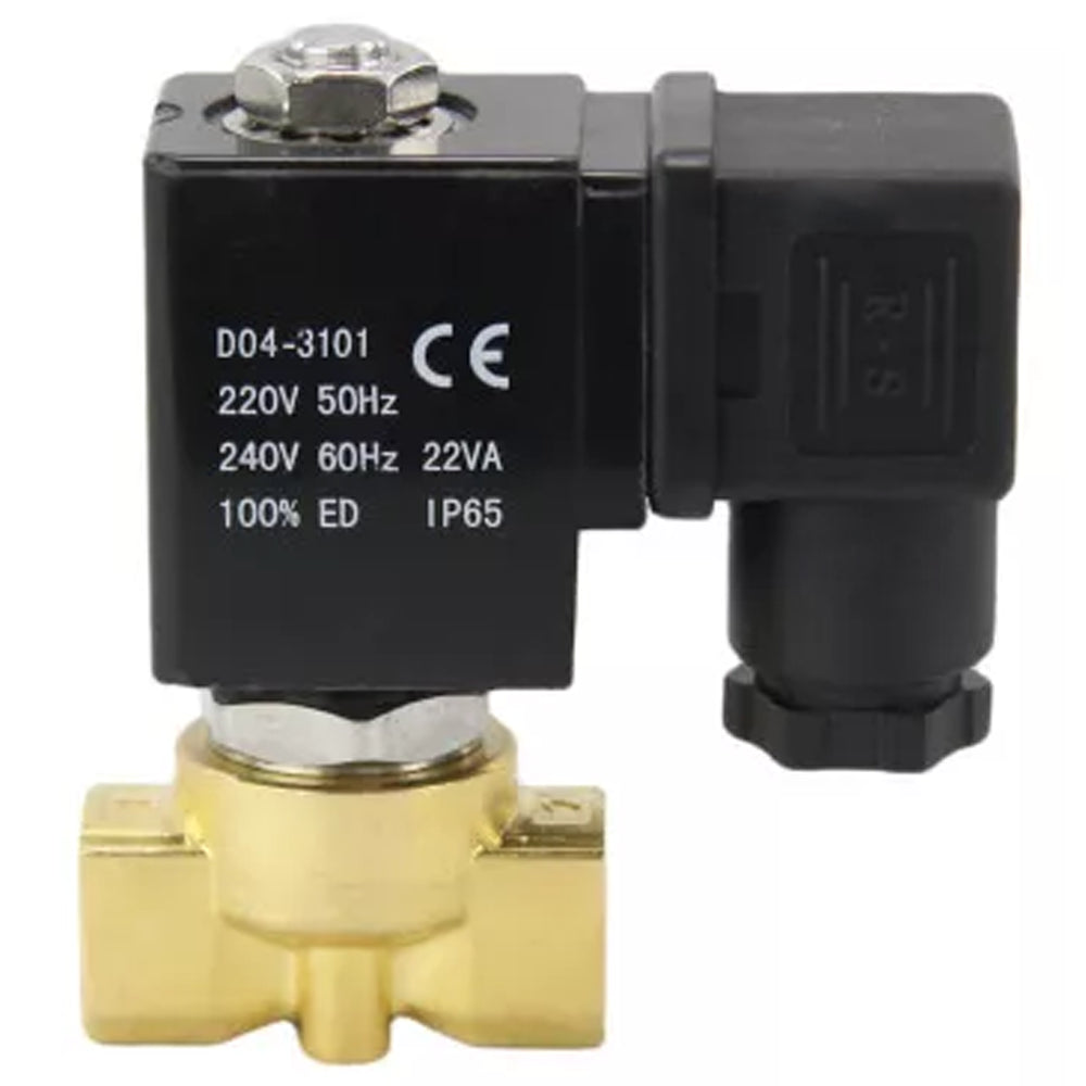 Two way normally closed Semi-direct acting electric solenoid valve Elephant DHP21 normally closed G YS-018 220V, body material - brass, seal - PTFE