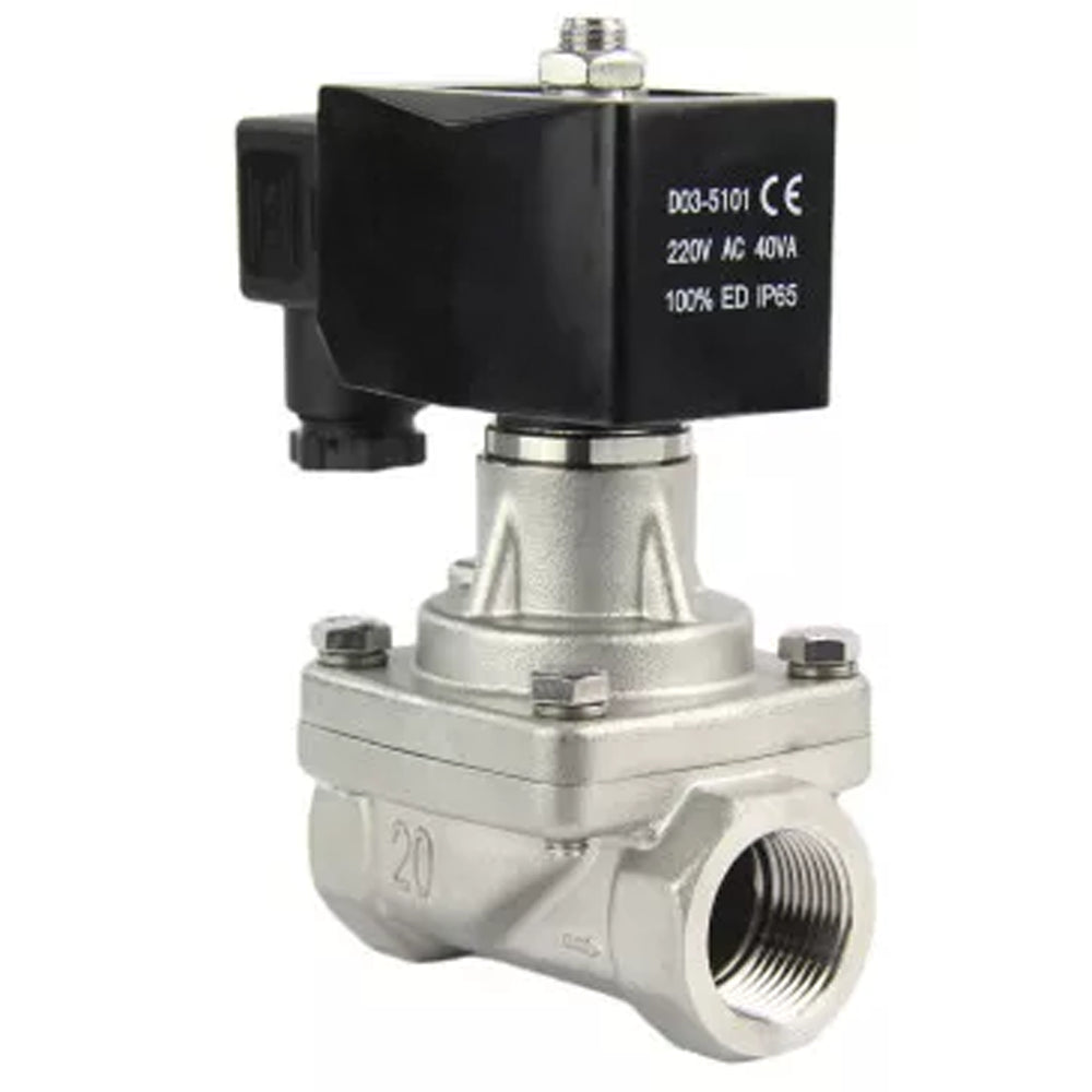 Two way normally closed Semi-direct acting electric solenoid valve Elephant DHP21-S normally closed SS304 G YS-018 110/220V, body material - stainless steel AISI 304, seal - PTFE