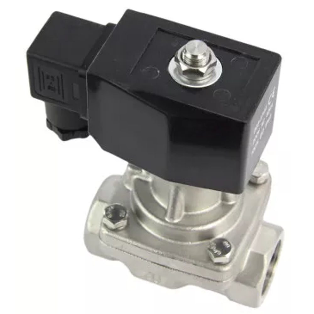 Two way normally closed Semi-direct acting electric solenoid valve Elephant DHP21-S normally closed SS304 G YS-018 24V, body material - stainless steel AISI 304, seal - PTFE