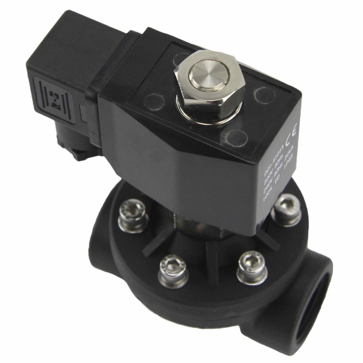 Two way normally closed Semi-direct acting electric solenoid valve Elephant DW-51 normally closed VITON G 24V, body material - Nylon 66, seal - Viton